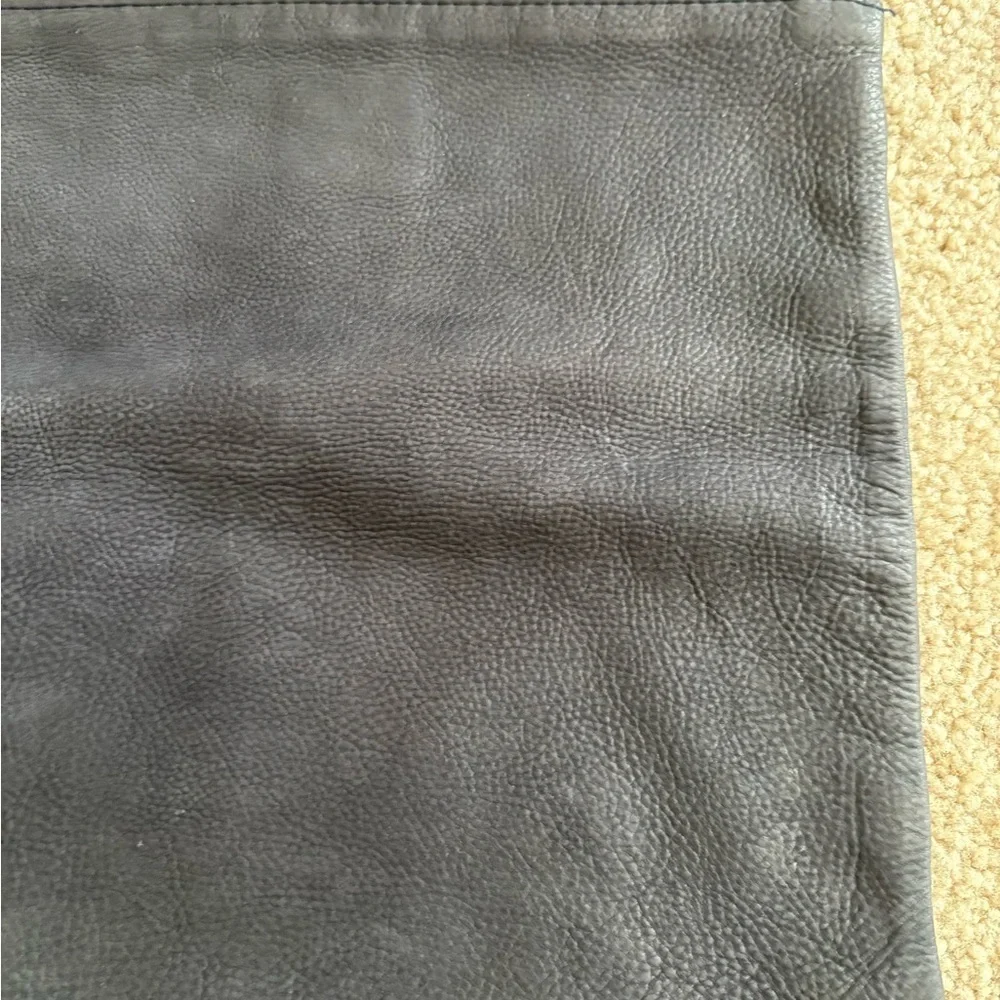 CLARE V. Los Angeles Anthropologie casual Navy blue suede clutch handheld purse